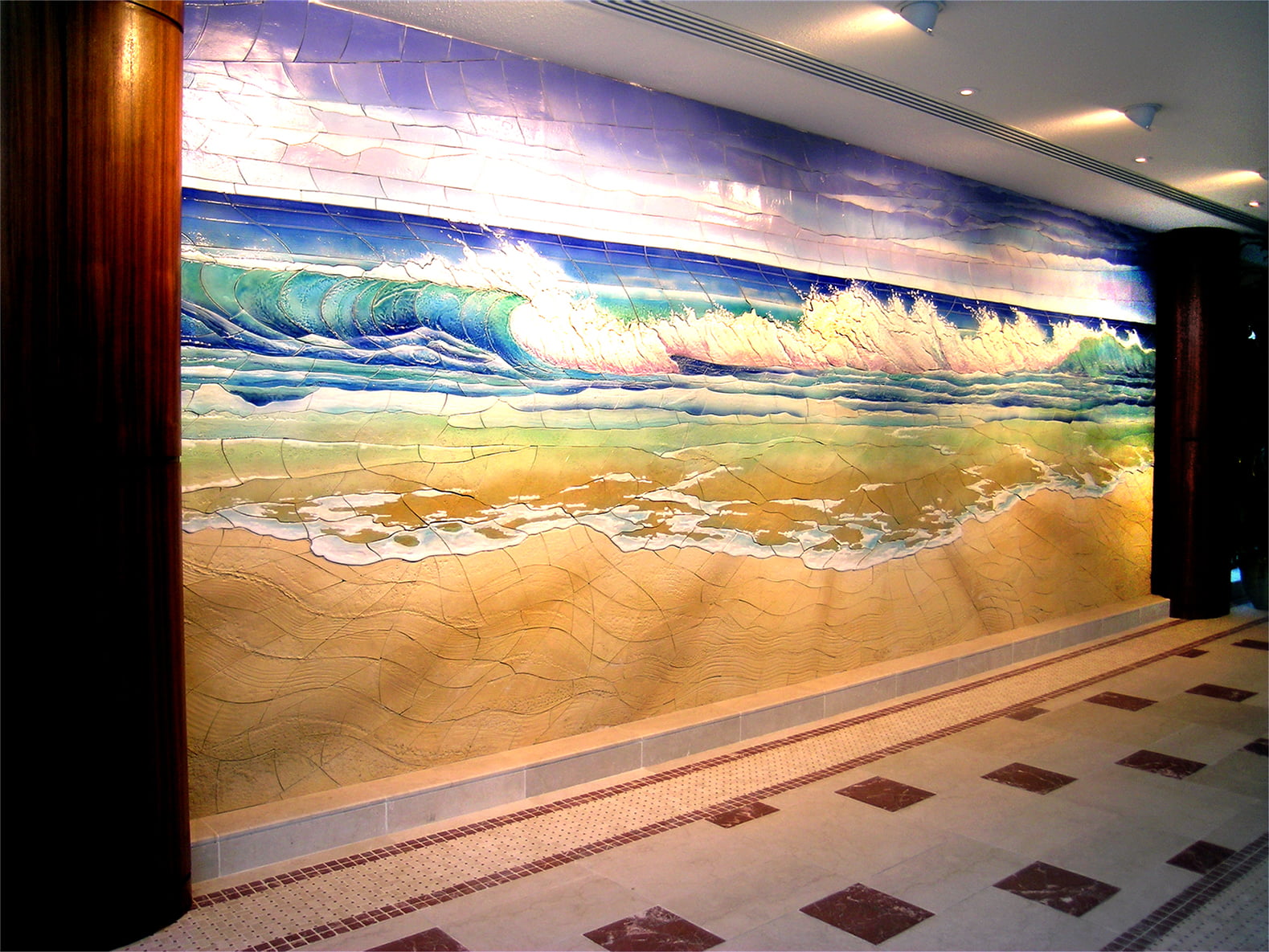 Three Murals Pool Side - Craig Bragdy Design | Luxury Bespoke Swimming ...